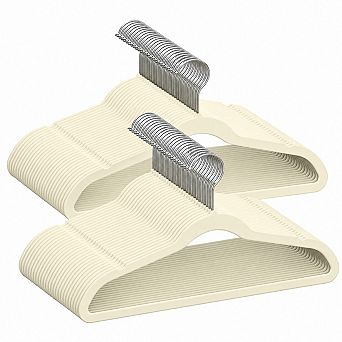50 Pack Ultra Slim Non Slip Velvet Hangers 360 Swivel Hook Space Saving Strong Durable
