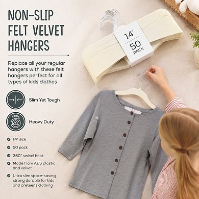 50 Pack Ultra Slim Non Slip Velvet Hangers 360 Swivel Hook Space Saving Strong Durable
