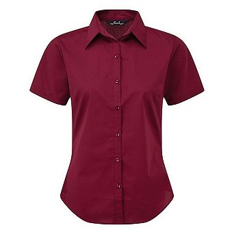 Premier Short Sleeve Poplin Blouse / Plain Work Shirt