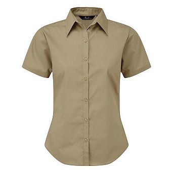 Premier Short Sleeve Poplin Blouse / Plain Work Shirt
