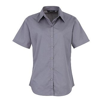 Premier Short Sleeve Poplin Blouse / Plain Work Shirt