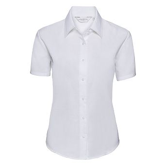 Russell Collection Womens/Ladies Oxford Tailored Short-Sleeved Shirt