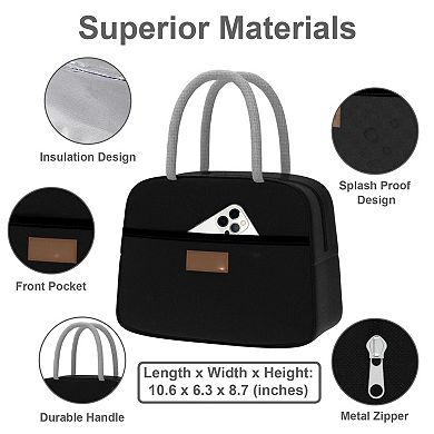 3 Stackable Bento Lunch Box Set with Insulated Bag Leak Proof Dishwasher Safe