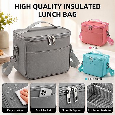 72oz 3 Tier Bento Box Set with Insulated Bag Utensils Leak Proof Meal Prep