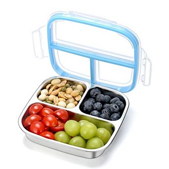 304 Stainless Steel 3 Compartment Reusable Bento Box Lunch Containers