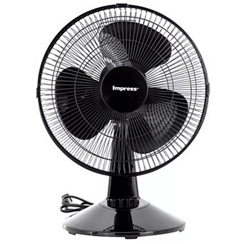 Impress 12-Inch 3-Speed Oscillating Desk and Table Fan