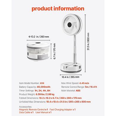 18" Industrial Pedestal Fan, 3-Speed, 4200 CFM, 90° Oscillation, 43"-54" Adjustable Height
