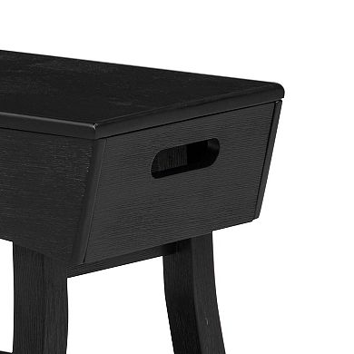 eHemco Solid Hardwood Bench with Storage Shelf and 4 Panels, 36x15.25x17.3 Inches