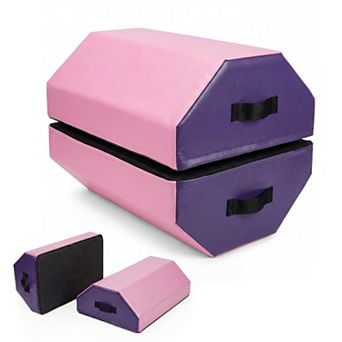 Detachable Octagon Gymnastics Tumbling Mat 17x17x23 in Backbend Trainer with High-Density Foam