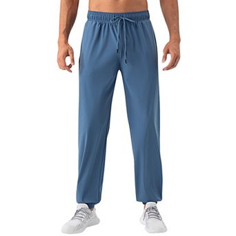 Men Lightweight Jogger Pants Elastic Drawstring Waist Quick Dry Athletic Running Trousers