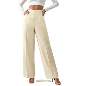 Women's High Waisted Flowy Wide Leg Palazzo Dress Pants Business Casual Work Slacks Trousers