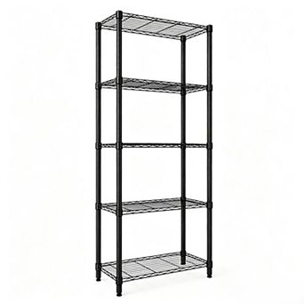 5 tier Metal Shelving Unit 35 x 72 x 15.7 in Adjustable Steel Wire Rack with Leveling Feet for Pantry