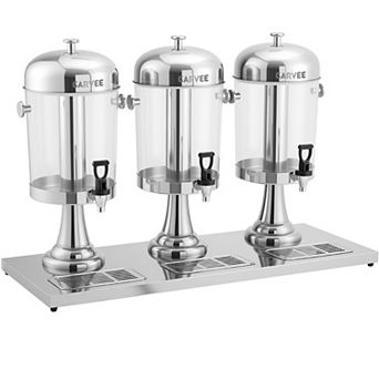 High Quality Stainless Steel Beverage Dispenser with Ice Core, Stand, Spigot & Drip Tray, 6.6 Gallon