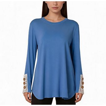 Womens Long Sleeve Tunic Tops Crew Neck Shirts Fall Casual Flowy Loose Fit Blouse Tops