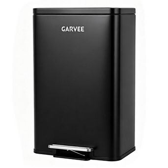 13 Gallon/50 L Stainless Steel Kitchen Trash Can with Quiet Soft-Close Lid & Removable Inner Bucket