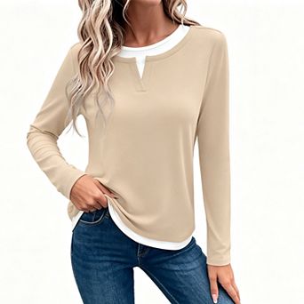 Women V Neck Twist Front Glitter Velvet Long Sleeve Shirt Slim Fall Casual Soft Blouse Versatile Top