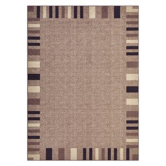 Geometric Machine Washable Area Rug Non-Slip Ultra Thin Low-Pile Stain ＆ Wear Resistant Carpet