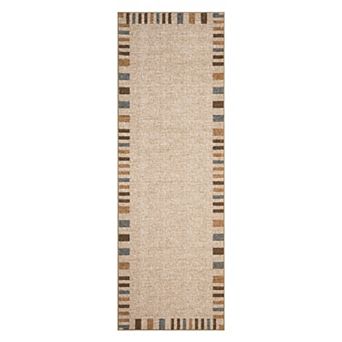 Geometric Machine Washable Area Rug Non-Slip Ultra Thin Low-Pile Stain ＆ Wear Resistant Carpet