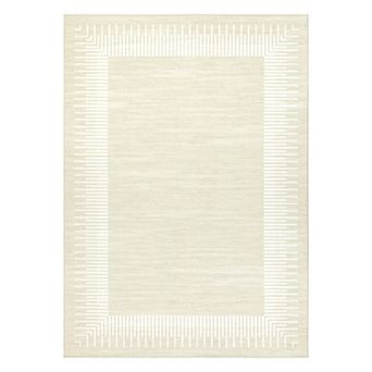 Geometric Striped Machine Washable Area Rug Non-Slip Foldable Carpet for Bedroom Living Room Porch