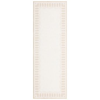 Striped Border Machine Washable Area Rug Non-Slip Low-Pile Stain-Resistant Carpet for Bedroom Porch