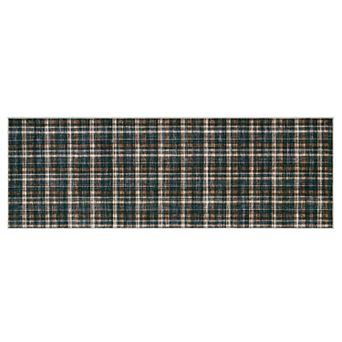 Vintage Plaid Machine Washable Area Rug Non-Slip Low-Pile Carpet for Bedroom Living Room Porch