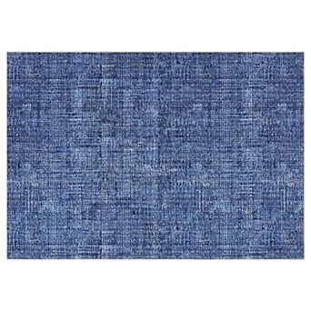 Solid Minimalist Machine Washable Area Rug Non-Slip Low-Pile Stain-Resistant Carpet for Bedroom