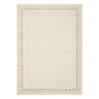 Solid Minimalist Machine Washable Area Rug Non-Slip Low-Pile Wear-Resistant Carpet for Bedroom Porch