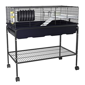40" Metal Small Animal Habitat Cage Full Accessories Indoor Pet House