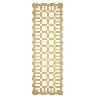 Modern Geometric Area Rug Low Pile Non-Slip Washable Carpet for Living Room