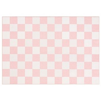 Washable Rug Non-Slip Checkered Area Rug Geometric Carpet Modern Area Rugs for Living Room Bedroom