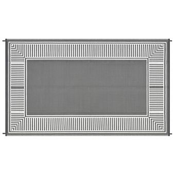 Waterproof Modern Line Outdoor Rug Tear-Resistant Pet-Friendly UV Stabilized Carpet for Picnic Patio