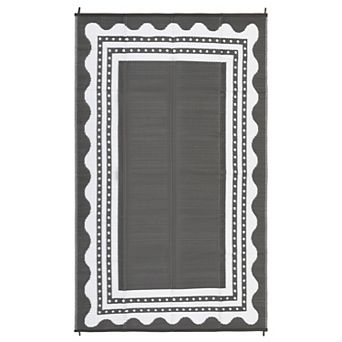 Waterproof Reversible Outdoor Rug Wear-Resistant Easy to Hose Clean Carpet for Picnic Beach Patio