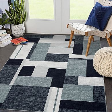 Area Rugs Modern Geometric Area Rug Abstract Patchwork Carpet for Living Room Home Decor Mat
