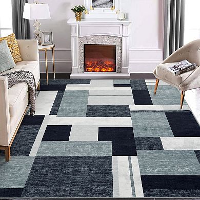 Area Rugs Modern Geometric Area Rug Abstract Patchwork Carpet for Living Room Home Decor Mat
