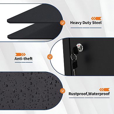 Metal Package Delivery Boxes for Outside, Waterproof Anti-Theft Parcel Drop Boxes with Lock