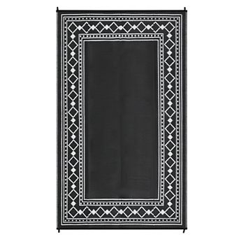 Waterproof Modern Outdoor Rug Foldable Reversible UV-Stabilized Carpet for Camper Beach Patio RV