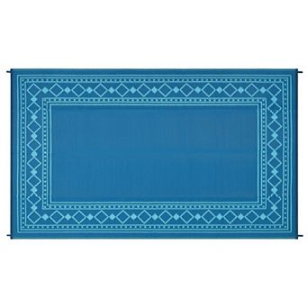 Waterproof Modern Outdoor Rug Foldable Reversible UV-Stabilized Carpet for Camper Beach Patio RV