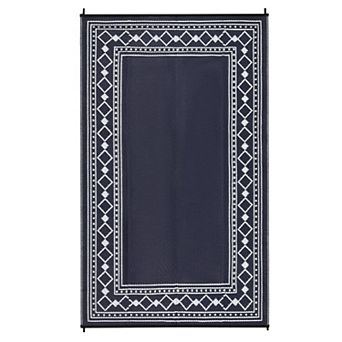 Waterproof Modern Outdoor Rug Foldable Reversible UV-Stabilized Carpet for Camper Beach Patio RV