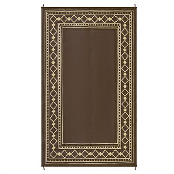 Waterproof Modern Outdoor Rug Foldable Reversible UV-Stabilized Carpet for Camper Beach Patio RV