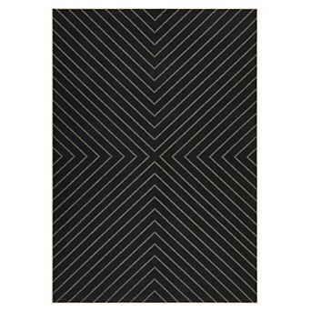 Modern Striped Jute Machine Washable Area Rug Low Pile Non-Slip Carpet for Living Room Bedroom Porch