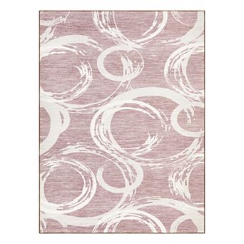 Modern Abstract Machine Washable Area Rug Soft Non Slip Pet Friendly Carpet for Living Room Bedroom