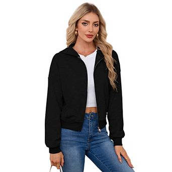 Women's Full Zip Up Hoodies Casual Long Sleeve Sweatshirts Fall Winter Hooded Tops with Pockets