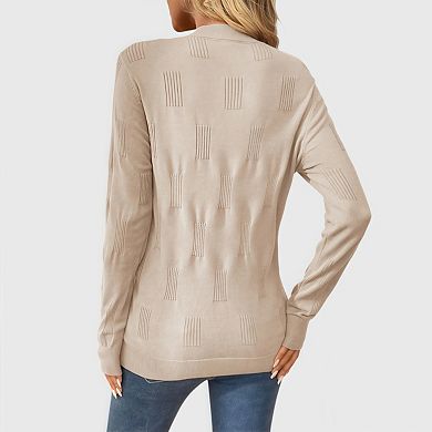 Women's Soft Knit Sweater Fall Dressy Casual Crew Neck Long Sleeve Pullover Tops