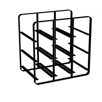9 Bottle Wine Rack, Freestanding Metal Countertop Wine Bottle Holder, Tabletop Wine Display Rack