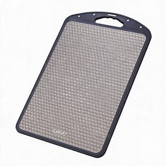 2-in-1 Double Sided Pure Titanium/Wheat Straw Cutting Board with Handle, 15"x10"x0.8"