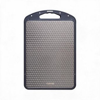 2-in-1 Double Sided Pure Titanium/Wheat Straw Cutting Board with Handle, 15"x10"x0.8"