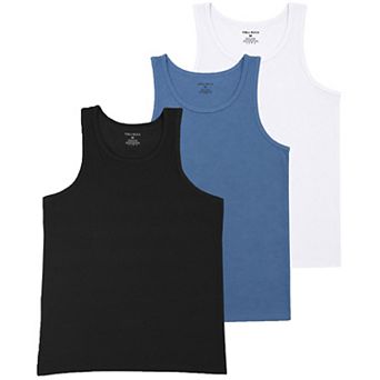 Blu Rock Men's Micro Waffle Knit Heavyweight Sleeveless Tank Top -3 Pack