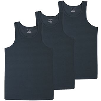 Blu Rock Men's Micro Waffle Knit Heavyweight Sleeveless Tank Top -3 Pack