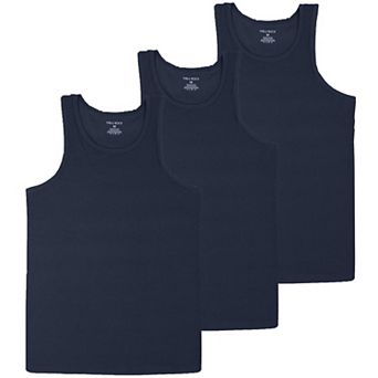 Blu Rock Men's Micro Waffle Knit Heavyweight Sleeveless Tank Top -3 Pack
