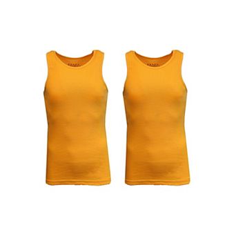 Galaxy By Harvic Men's Heavyweight Ribbed Tank Top-2 Pack